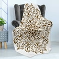 thumbnail image 4 of Mandala Soft Flannel Fleece Blanket, Abstract Art Style Vector Illustration of Mandala Flower on White Background, Cozy Plush for Indoor and Outdoor Use, 70" x 90", Brown and White, by Ambesonne, 4 of 5