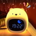 thumbnail image 3 of Reloj Despertador para Niños con Forma de Oso, Reloj de Entrenamiento para Dormir para Niños Pequeños, Luz de Noche Táctil para el Dormitorio de los Niños, 3 of 5