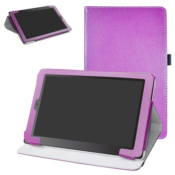 Labanema 10.1" RCA Cambio 10 W101SA23T1S 2017 Case, PU Leather Folio Stand Protective Case, Cover for 10.1" RCA Cambio 10 W101SA23T1S 2017 (Purple)