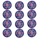 thumbnail image 1 of Posavasos de tela con bordado floral para bebidas, diseño étnico vintage, 1 of 5