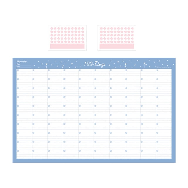 Tholdsy Calendario de papel de año montado en la pared del dormitorio de la oficina en el hogar del planificador diario con pegatinas cartulina dos