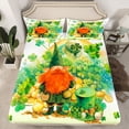 thumbnail image 2 of Feelyou Cartoon Gnome Kids Twin Sheet Sets, Lucky Spring Shamrock Bedding, 3-Piece, 2 of 7