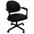 thumbnail image 2 of 4 - Swivel Metal Dining Caster Chair M-70 - Black Vinyl on Black Chairs, 2 of 4
