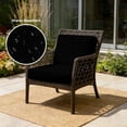 thumbnail image 2 of Outdoor Patio Cushion Covers 4 Pack Black Patio Chair Cushion Covers with Ties and Zipper Solid Color Waterproof Outdoor Seat Cushion Covers for Patio Furniture 20"x18", 2 of 9
