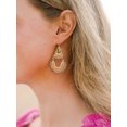 thumbnail image 3 of The Pioneer Woman Gold-Tone Semi-Precious Inset Chandelier and Teardrop Earring Set, 3 of 8