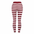 thumbnail image 5 of Women's Leggings Striped Print 4-Way Stretch Casual 2026 Trendy Holiday Athletic Pants, 5 of 5