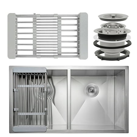 Akdy Ks0124 33 X 22 9 Under Mount Handmade Stainless Steel