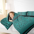 thumbnail image 4 of Homewish Geometric Stripe Line Bedding Comforter Set,Cyan Leopard Print Twin Comforter Sets,Chic Cheetah Pattern Bedding Set For Adults,Super Cozy Room Decor Reversible,2 Pieces, 4 of 8