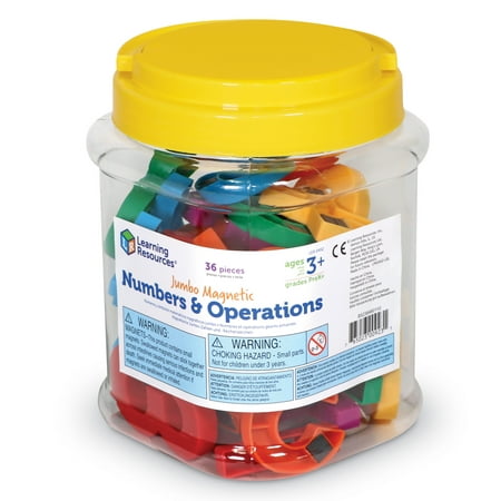 UPC 765023009231 product image for Learning Resources Jumbo Magnetic Numbers & Operations  Set of 36 | upcitemdb.com