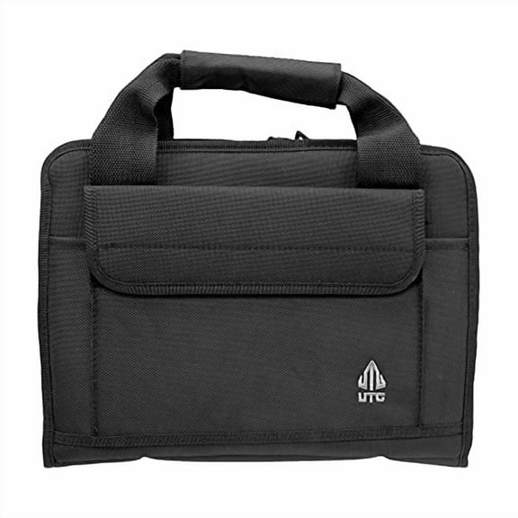 UTG Deluxe Single Pistol Case, Black, Size: Length 11" x Height 8"