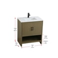 thumbnail image 2 of Elegant Kitchen and Bath Ira 30 Inch Single Bathroom Vanity In Chestnut Brown, 2 of 13