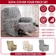 thumbnail image 5 of Dznils Funda para Sillón Reclinable Estampada Funda Elástica para Sofá Reclinable de Poliéster, Gris Negro, 5 of 10