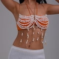 thumbnail image 6 of lanema Sophisticated Pearls Body Chain Lingerie Versatile Chest Jewelry Accessory Portable for Parties and Date Night, 6 of 21