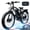 White, variant on 6000W (Peak) Dual Motor Electric Bike for Adults, 60V 25AH Battery, 45MPH & 100 Miles Range,21-Speed Full Suspension, 26" x 4.0" Fat Tire Off-Road E-Bike for All Terrain Snow Sand