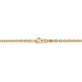 thumbnail image 4 of Real 14kt Yellow Gold 3.2mm Round Open Link Cable Chain; 24 inch; Lobster Clasp; for Adults and Teens; for Women and Men, 4 of 5