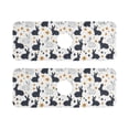 thumbnail image 2 of Faucet Mat for Kitchen Sink 15'' Sink Splash Guard Mat Super Absorbent Fast Drying Drain Pad Black White Rabbits and Stars 2 Pack, 2 of 9