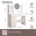 thumbnail image 3 of Escritorio tocador blanco Pido Todo ET01WH-G2, 3 of 7