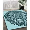 thumbnail image 3 of Ahgly Company Machine Washable Indoor Rectangle Transitional Medium Teal Green Area Rugs, 2' x 5', 3 of 7