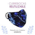 thumbnail image 3 of Cubrebocas Reutilizable facex American 3 modelos Estampado 3 capas de tela protectoras 14 X 14 cm, 3 of 4