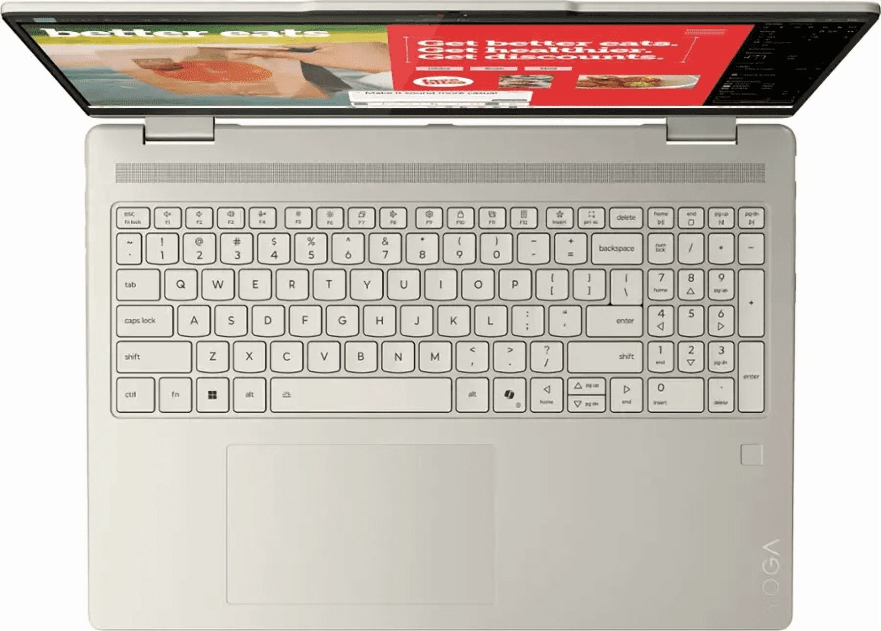 Lenovo Yoga 7 16” WUXGA Copilot+ PC 2-in-1 Touchscreen Laptop, AMD Ryzen AI 5 340, 16GB RAM, 512GB SSD, Windows 11 Home, Seashell