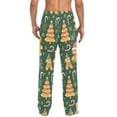 thumbnail image 4 of FORMRS Mens Pajama Pants with Pockets Sleepwear Lounge Bottoms Sizes S-2XL, Beige Christmas Gingerbread, 4 of 7