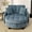 Blue, variant on MIKIBAMA 54.8" Oversized Curved Chaise Lounge Chair with Ottoman, Cyan Chenille
