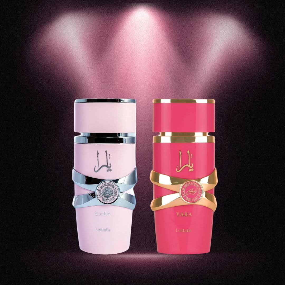 Yara & Yara Candy Eau de Parfum Sprays 100ml (3.4 oz) by Lattafa (Bundle)