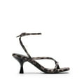 thumbnail image 2 of BURUDANI Women's kitten Low Strappy Lace Up Heels Open Square Toe Thong Ankle Strap Heels Sexy Fashion Comfort Dress Shoes Party Sylvestra Pumps Heeled Sandals, 2 of 6