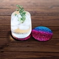 thumbnail image 3 of WIRESTER Round Neoprene Car Coaster for Drinks, Set of 2pcs, Blue Glitter Sparkle & Hot Pink Glitter Sparkle Leopard, 3 of 6