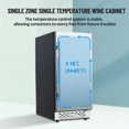 thumbnail image 4 of Beverage Refrigerator and Cooler,80 Can Mini Fridge with Stainless Steel Door for Soda Beer or Wine for Office or Bar,3-18°C(34-65°F),Built-In/Freestanding, 4 of 7