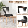 thumbnail image 4 of Giantex Set of 4 Windsor Dining Chairs, Armless Side Chairs w/ Spindle Back, Black, 4 of 6