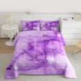 thumbnail image 2 of Homewish Purple Marble 3 Pieces Queen Comforter Set for Female Men Adults,Gradient Marbling Watercolor Ultra Soft Bedding Sets,Ombre Stone Pattern Bedding Comforter Set Breathable, 2 of 8