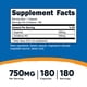 thumbnail image 2 of Suplemento Nutricost L-Arginina L-Ornitina 750 mg 180 cápsulas, 2 of 5
