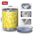 thumbnail image 3 of 12oz Tumblers Yellow Lemon Slices Yellow Pattern Vacuum Insulated Stainless Steel Travel Tumbler Cups Mug with Lid and Straw for Beer,Coffee,Beverages with Cleaning Brush for Cold & Hot Drinks, 3 of 5