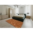 thumbnail image 4 of Ahgly Company Indoor Rectangle Patterned Neon Orange Area Rugs, 7' x 9', 4 of 6
