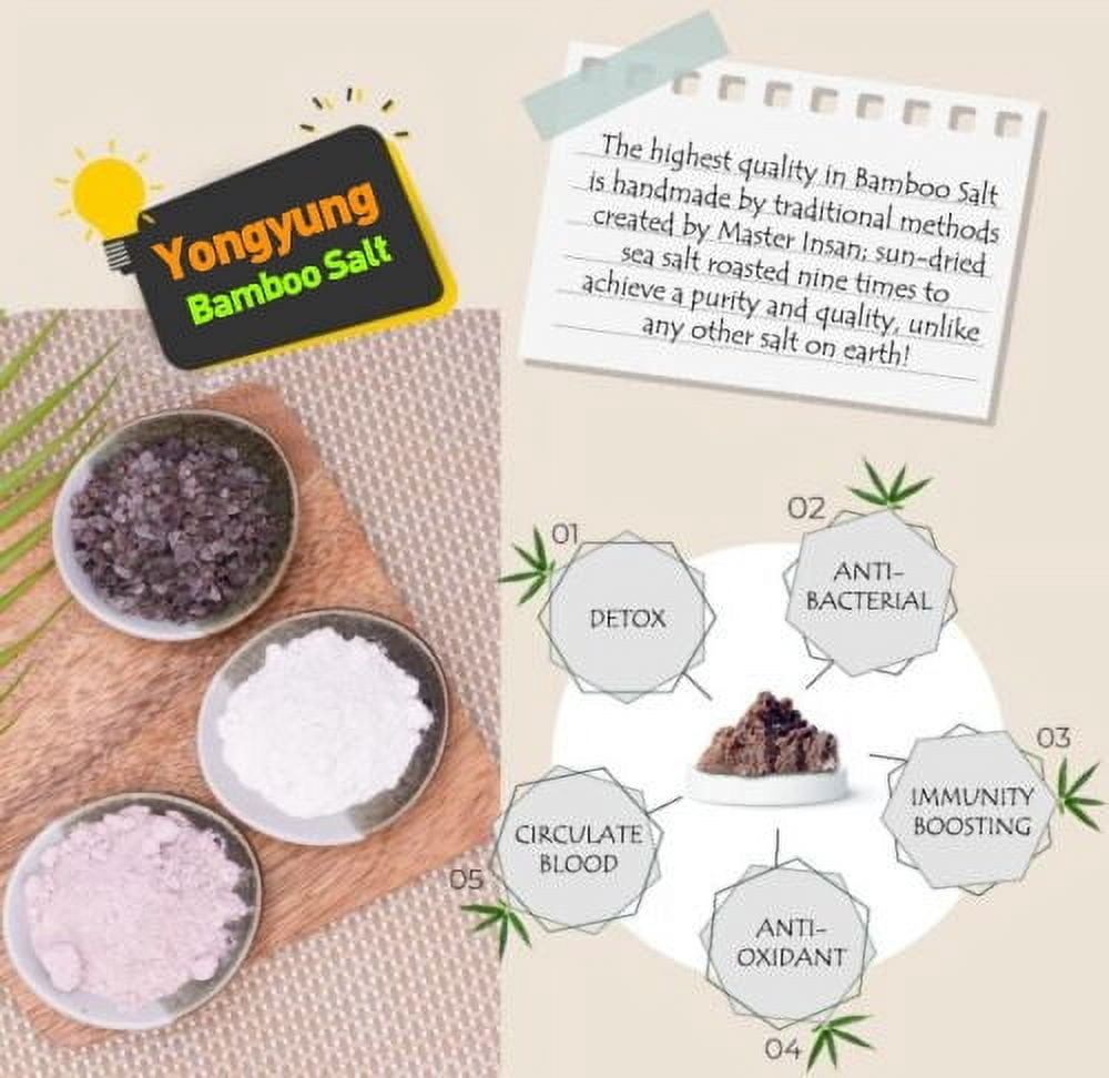 KPurity Minerals Roasted Purple Bamboo Salt, 45g Crystal
