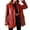 Black/Brown/Brick Red/Beige/Green, variant on Women Faux Leather PU Jackets Turndown Collar Oversized Blazer Coats Motor Bike Loose Fit Pockets Outwear