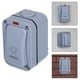 thumbnail image 4 of Timbre de puerta rectangular de plástico, impermeable, para exteriores, con pulsador, para garaje, patio, almacén, escuela. Incluye luz LED de advertencia., 4 of 7