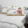 thumbnail image 4 of Spring Groundhog Pillow Covers 16"x24", Watercolor Sunflower Botanical Butterfly Soft Brushed Microfiber Breathable Throw Pillow Covers, Pillowcase with Zipper for Couch Sofa Bedroom Living Room, 4 of 9