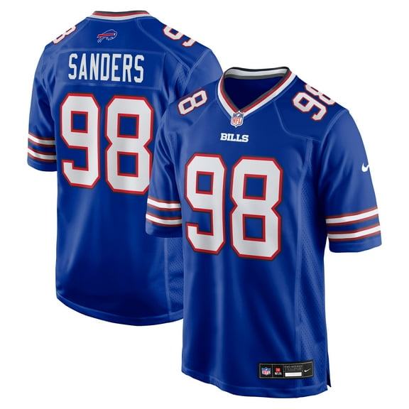 Men's Nike T.J. Sanders Royal Buffalo Bills Team Game Jersey
