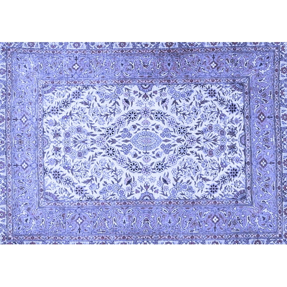 Ahgly Company Indoor Rectangle Persian Blue Traditional Area Rugs, 7' x 9'