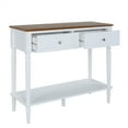 thumbnail image 4 of French Country Two-Drawer Hall Table with Shelf in White Wood Finish, 4 of 10