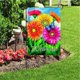 thumbnail image 4 of Bandera de jardín con diseño de mariposas, girasoles y margaritas, de 30 x 45 cm, doble cara, con flores de verano y mariposas de primavera., 4 of 5
