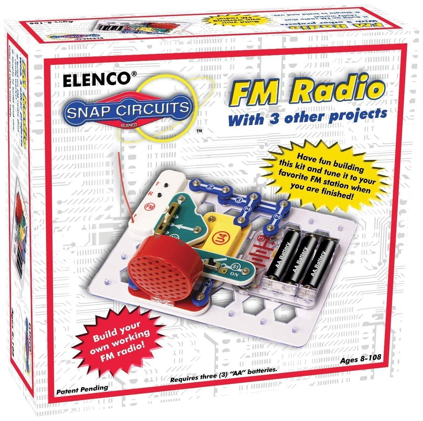 Snap Circuits Projecth Electronics FM Radio Discovery Kit Toys Elenco Electronics Inc SG_B01GHN65CU_US