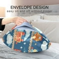 thumbnail image 4 of Yayeee Pillowcase Standard Size Set of 2 Satin Wrinkle Resistant Envelope Pillow Case, Blue Cute Train Pattern, 4 of 8