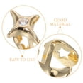 thumbnail image 3 of SHOWERORO 2pcs Star Design Teeth Decor in Copper for Fashion Accessory in Parties and Performances, 3 of 7
