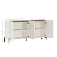 thumbnail image 3 of Abbey 66.9" Sideboard in Maple and Off White made from Engineered Wood, 3 of 10