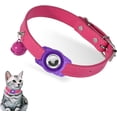 thumbnail image 1 of Collar morado para gato, collar Airtag con soporte para Airtag y hebilla de seguridad, collar personalizado para gato, 1 of 5
