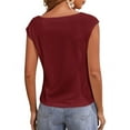thumbnail image 5 of Sherrylily Women Cap Sleeve Scoop Neck Tank Tops Casual Solid Basic Tee Shirts, 5 of 5