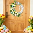 thumbnail image 2 of Cinvoph Easter Wreath for Front Door Decorative Floral & Eggs Hanging Decoration for Home Spring Indoor Outdoor Holiday 10" Green, 2 of 6